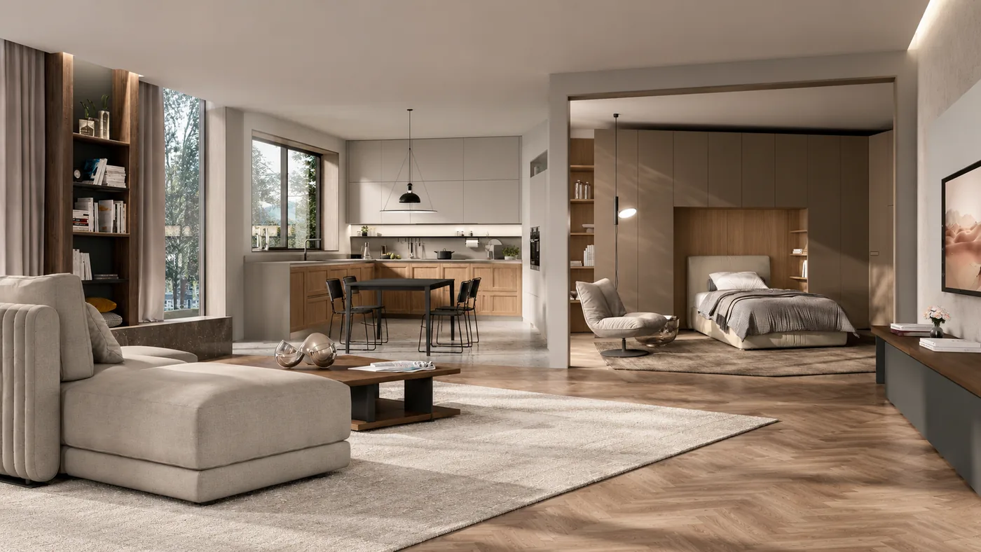Casa arredata come risultato finale del progetto