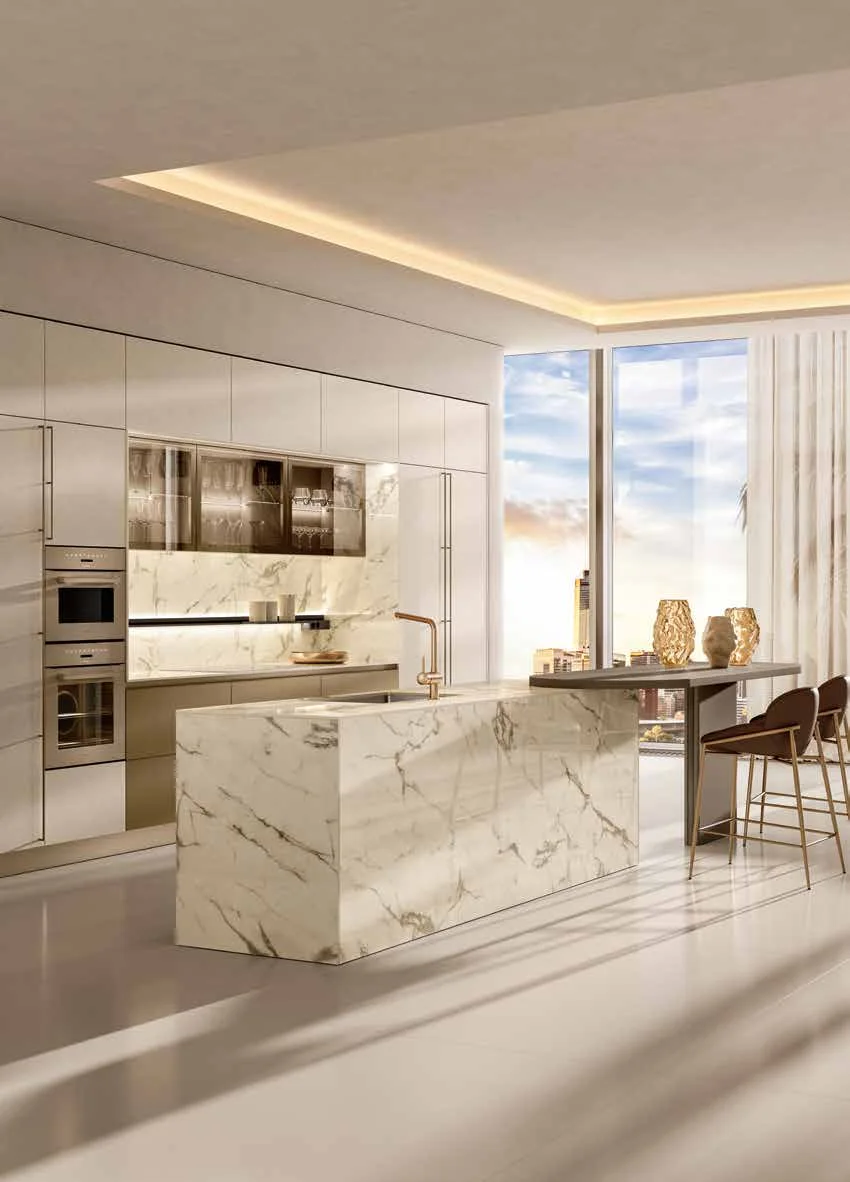 Golden Horizon: vista 3 della composizione MODULA del catalogo Febal Casa