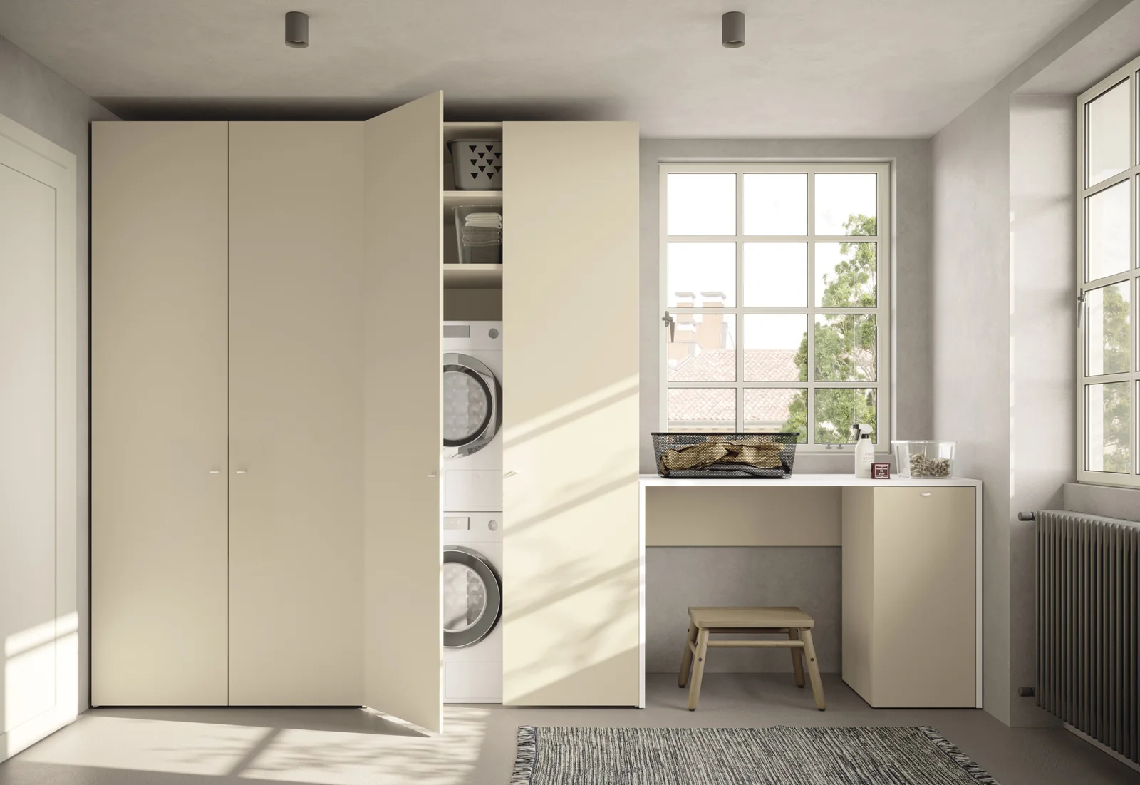 MOMENTI Utility Space, Lavanderie: composizione U106, vista 2